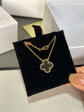 VCA CLOVER ROCK CRYSTAL ROSE GOLD NECKLACE
