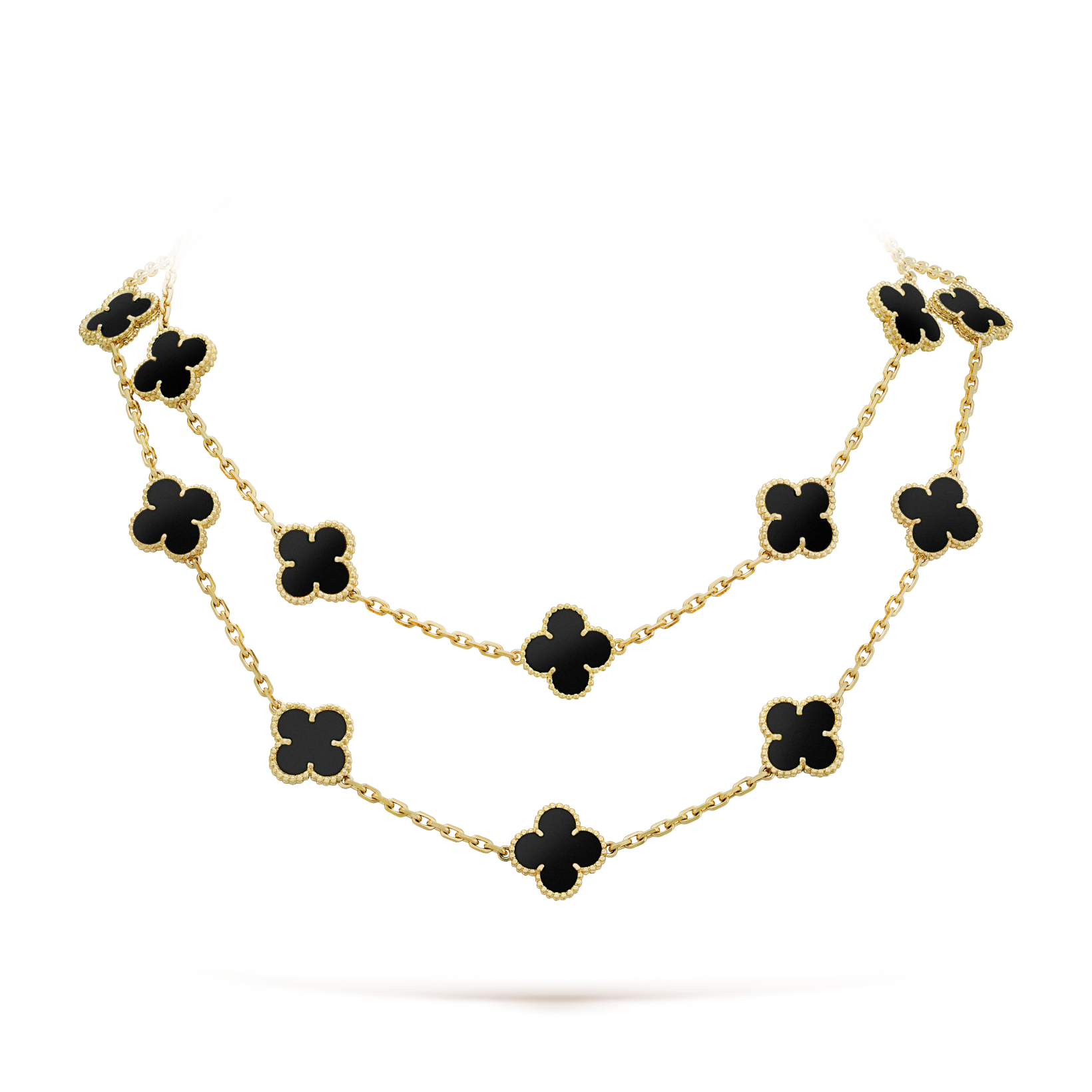 VCA CLOVER 20 MOTIFS ONYX NECKLACE