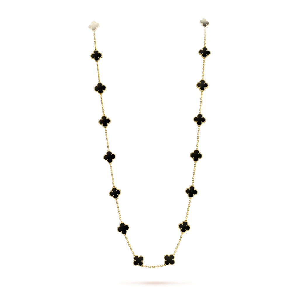 VCA CLOVER 20 MOTIFS ONYX NECKLACE