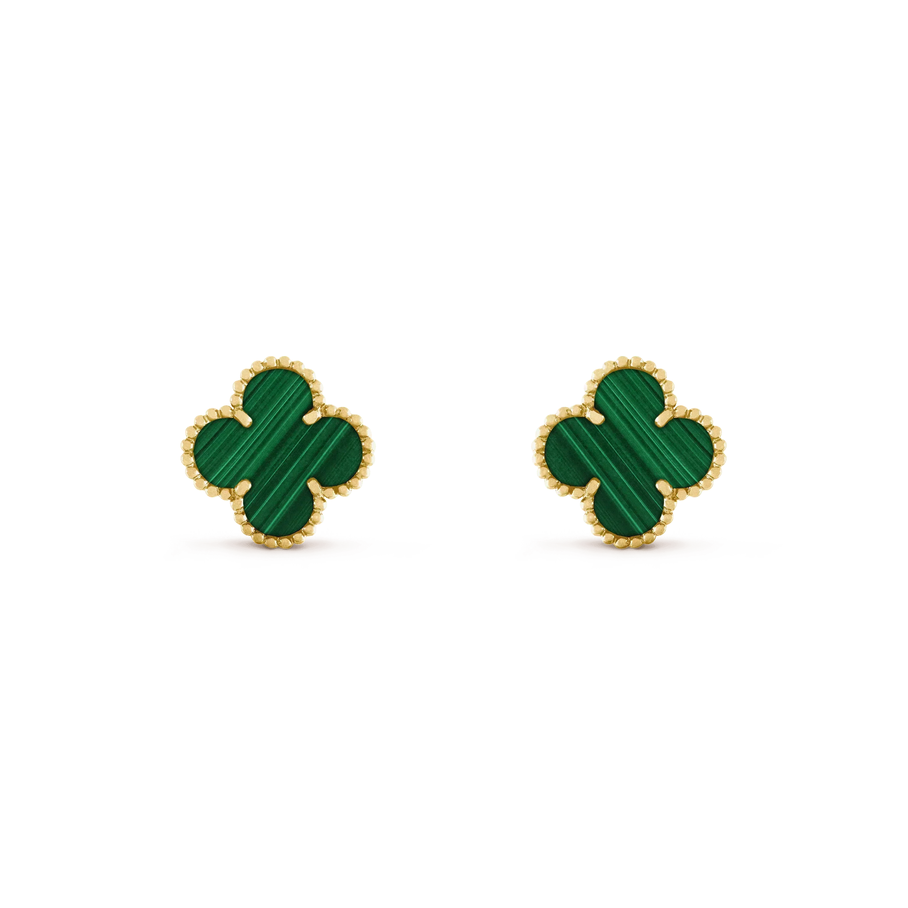 VCA CLOVER MEDIUM 1 MOTIFS MALACHITE EARRINGS