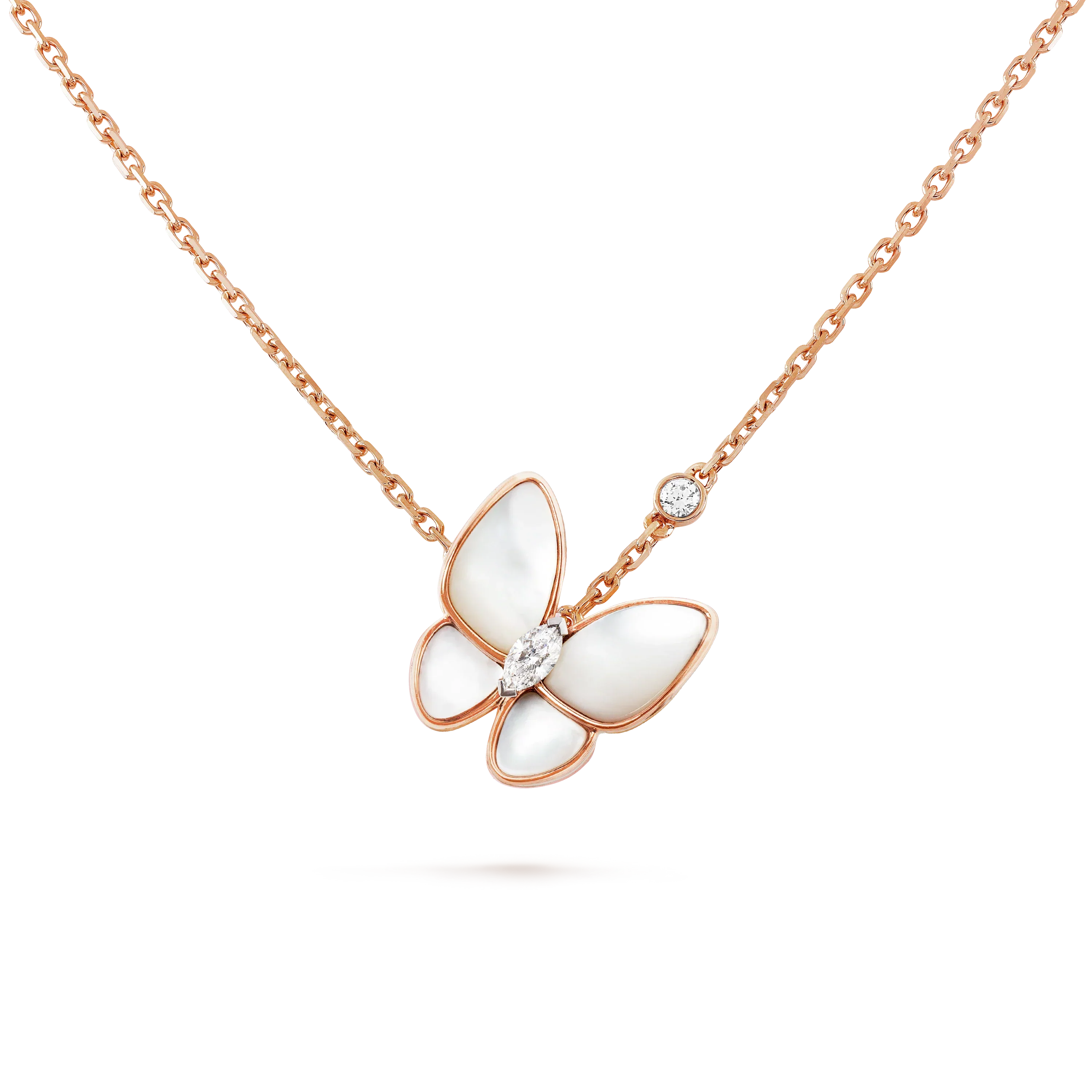 VCA BUTTERFLY MOP DIAMOND NECKLACE