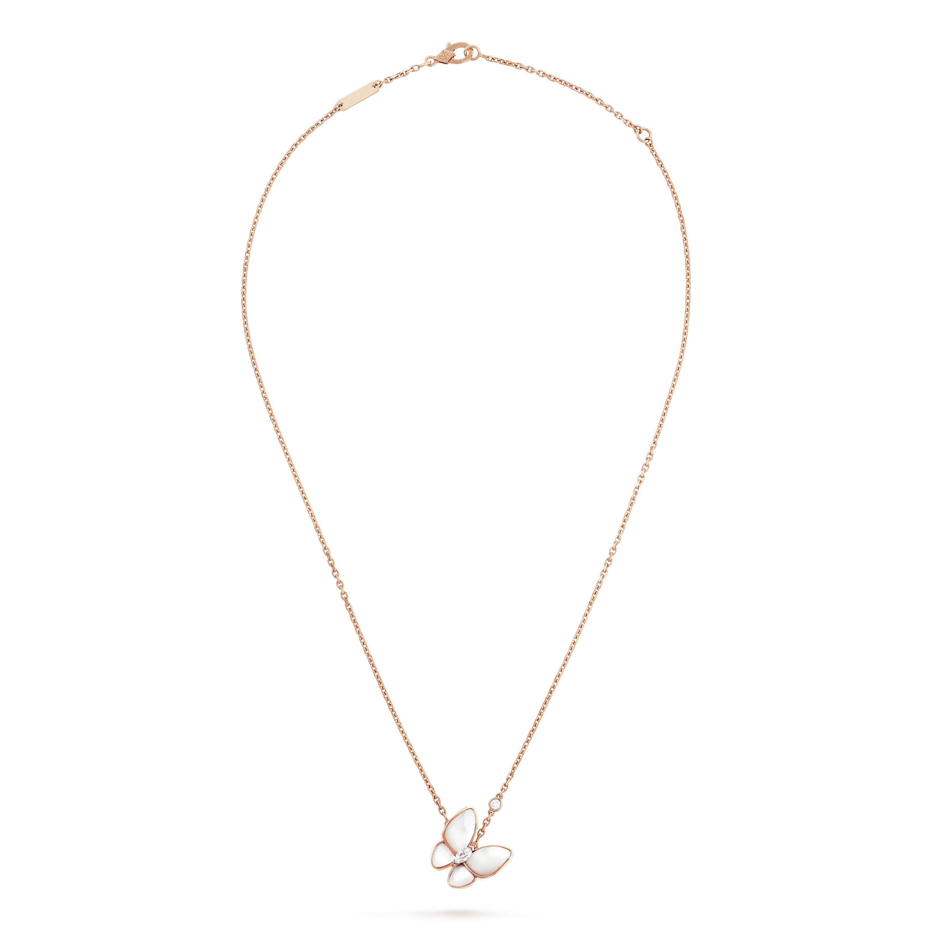 VCA BUTTERFLY MOP DIAMOND NECKLACE