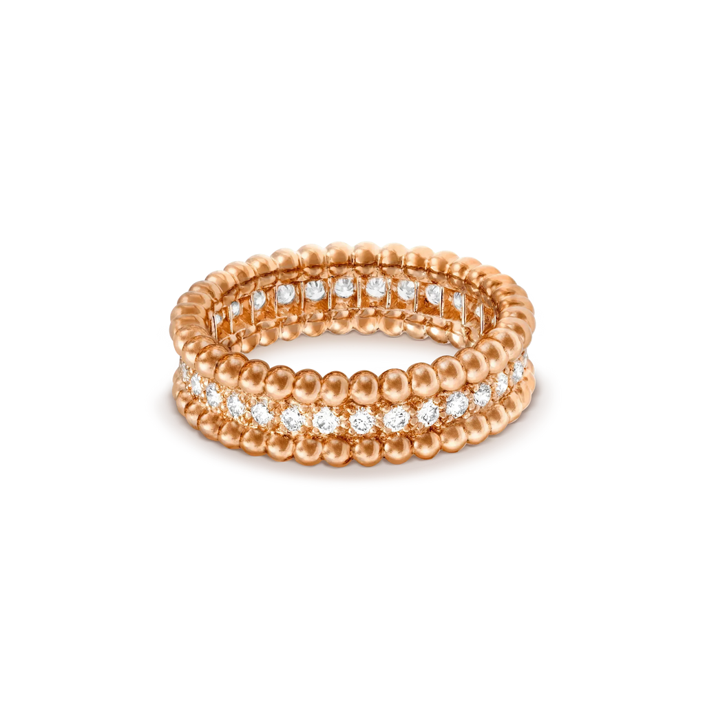 VCA PERLEE DIAMOND ROSE GOLD RING