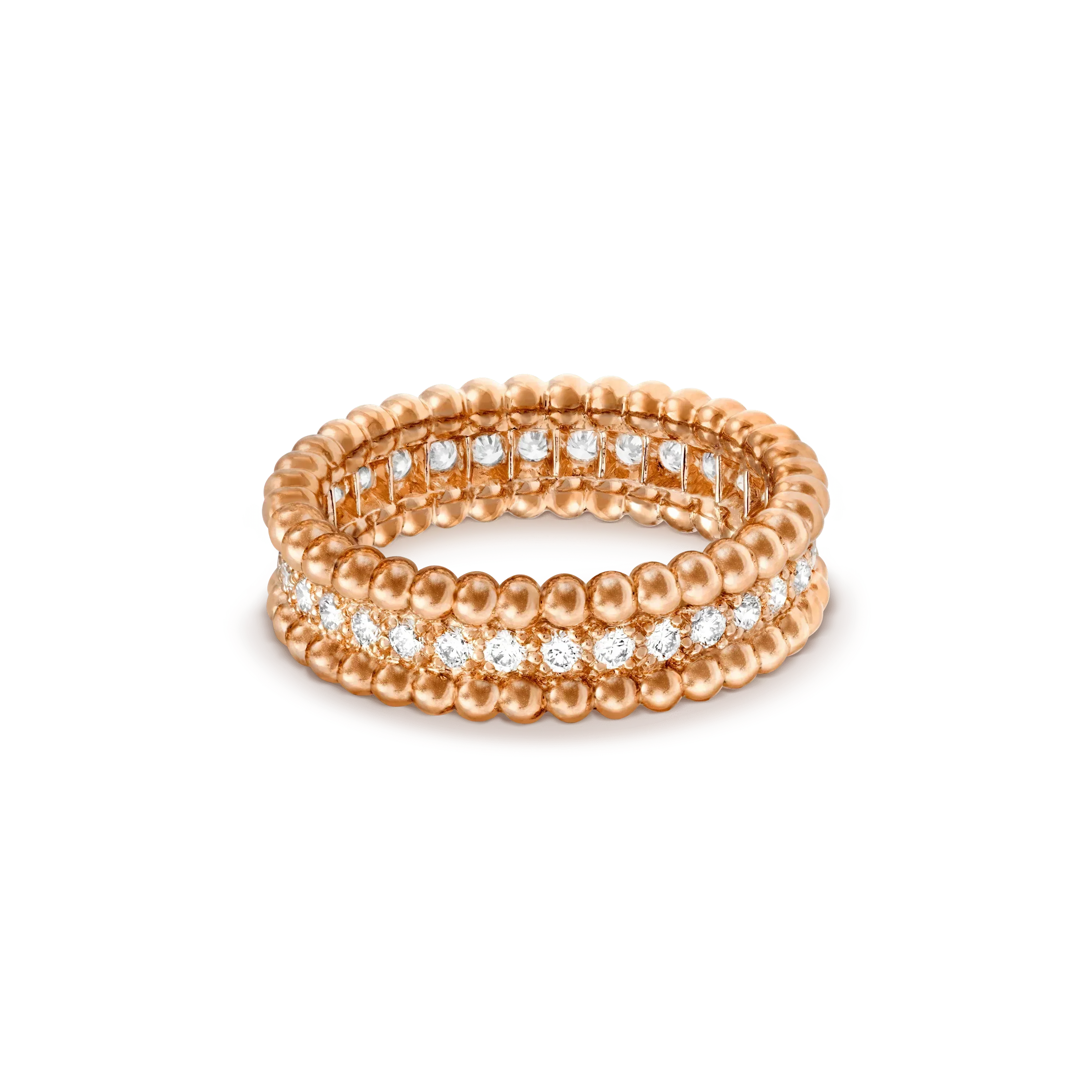 VCA PERLEE DIAMOND ROSE GOLD RING