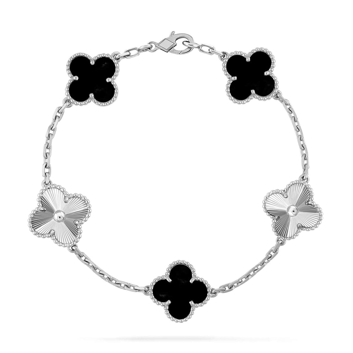 VCA CLOVER 5 MOTIF ONYXS BRACELET COLLECTION