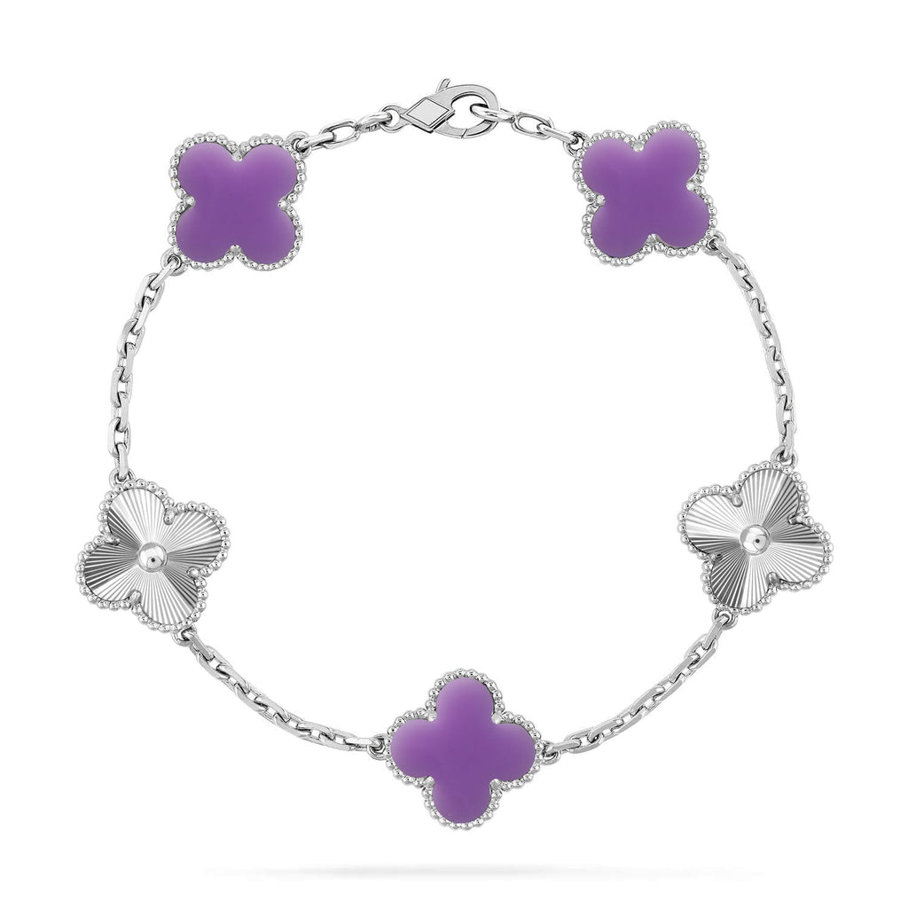 VCA CLOVER 5 MOTIF LIGHT PURPLE BRACELET COLLECTION