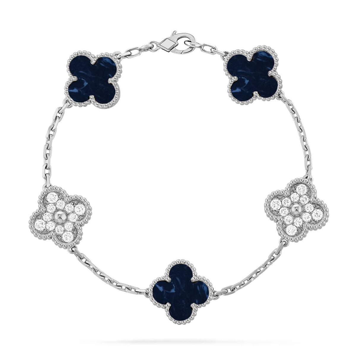 VCA CLOVER 5 MOTIF PIETERSITE BRACELET COLLECTION