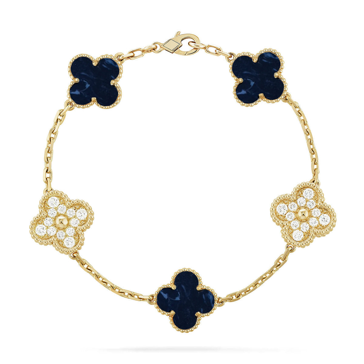 VCA CLOVER 5 MOTIF PIETERSITE BRACELET COLLECTION
