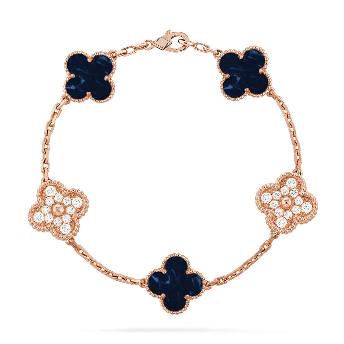 VCA CLOVER 5 MOTIF PIETERSITE BRACELET COLLECTION