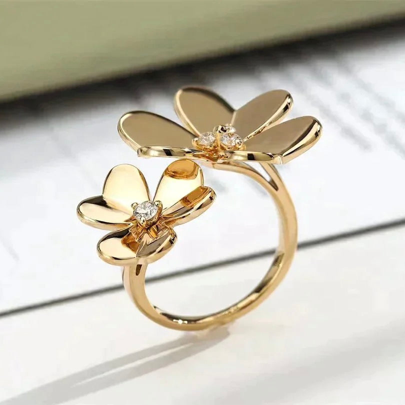 VCA CLOVER COMOS GOLD DIAMOND RING
