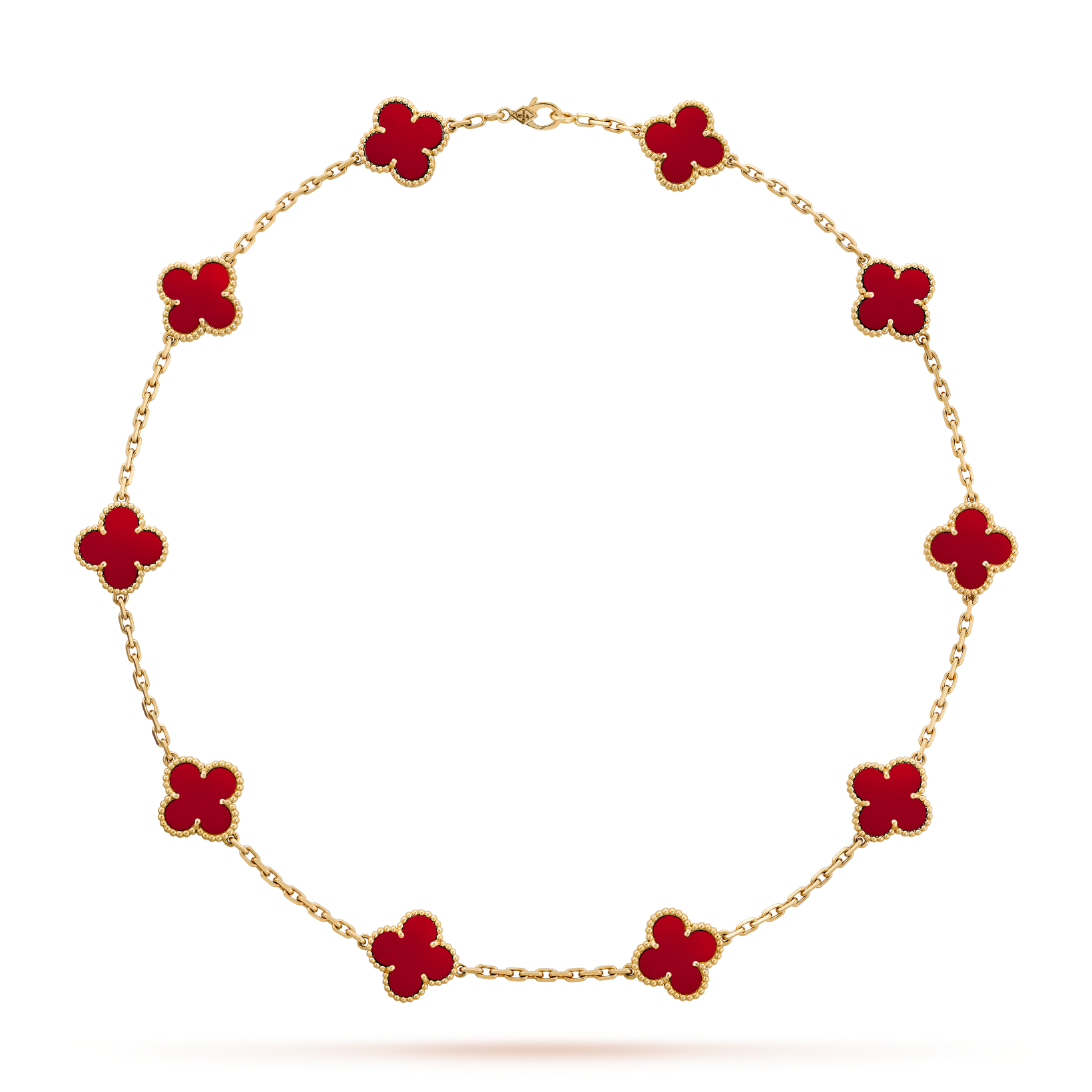 VCA CLOVER 10 MOTIFS CARNELIAN NECKLACE