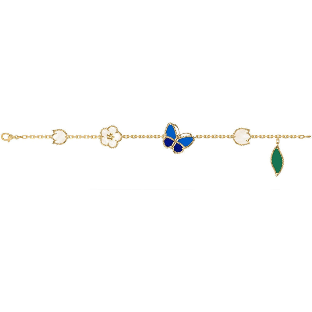 VCA LUCKY SPRING BUTTERFLY 5 MOTIF BRACELET