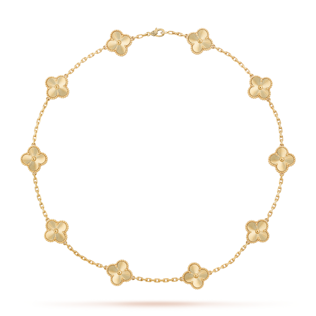 VCA CLOVER 10 MOTIFS LASER NECKLACE