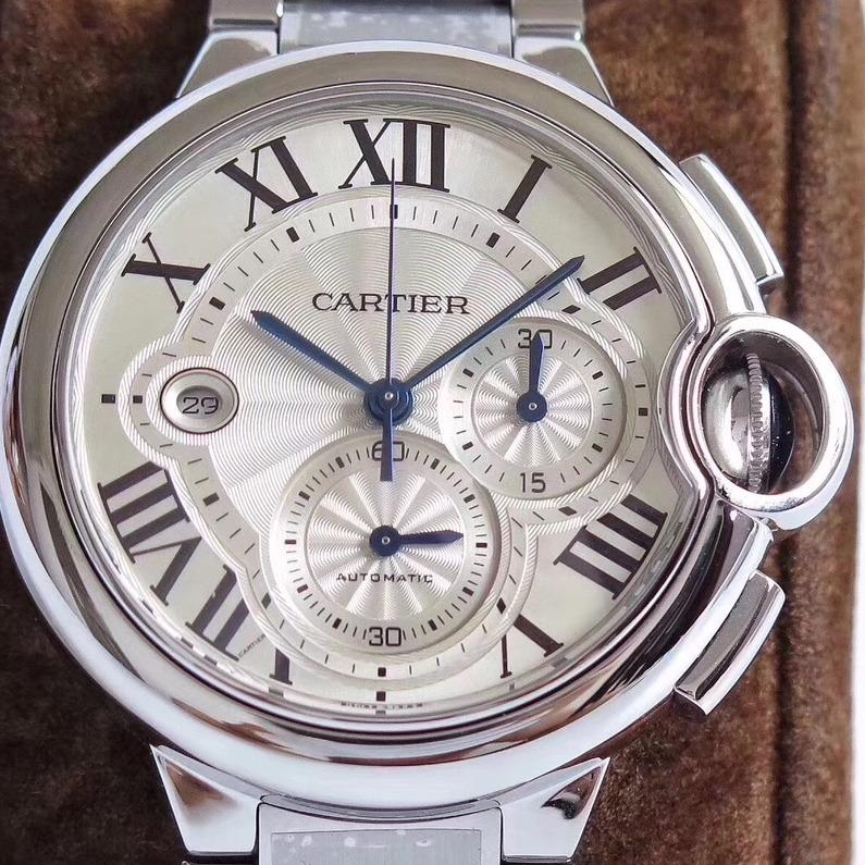CARTIER BALLON BLEU 42 CHRONOGRAPH STAINLESS STEEL