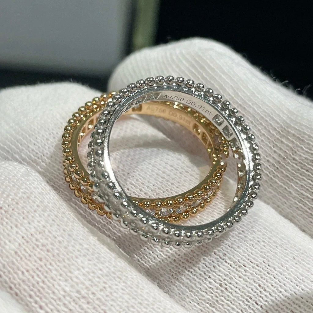 VCA PERLEE DIAMOND ROSE GOLD RING