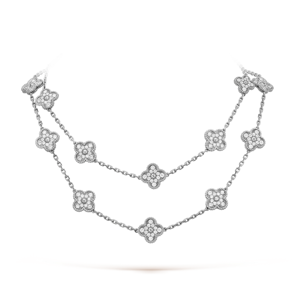 VCA CLOVER 20 MOTIFS DIAMOND SILVER