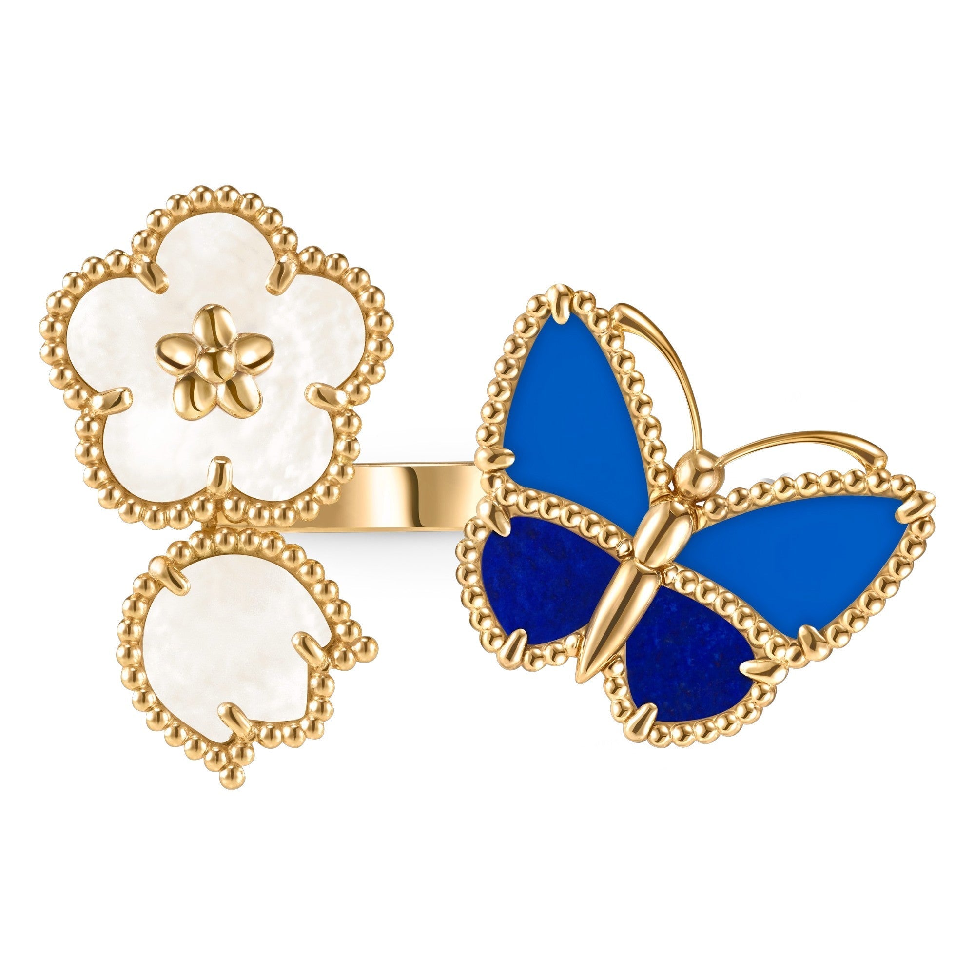 VCA LUCKY SPRING BUTTERFLY OPEN-FACE RINGS