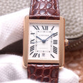 CARTIER TANK SOLO XI W5200026 ROSE GOLD CASE BROWN LEATHER STRAP
