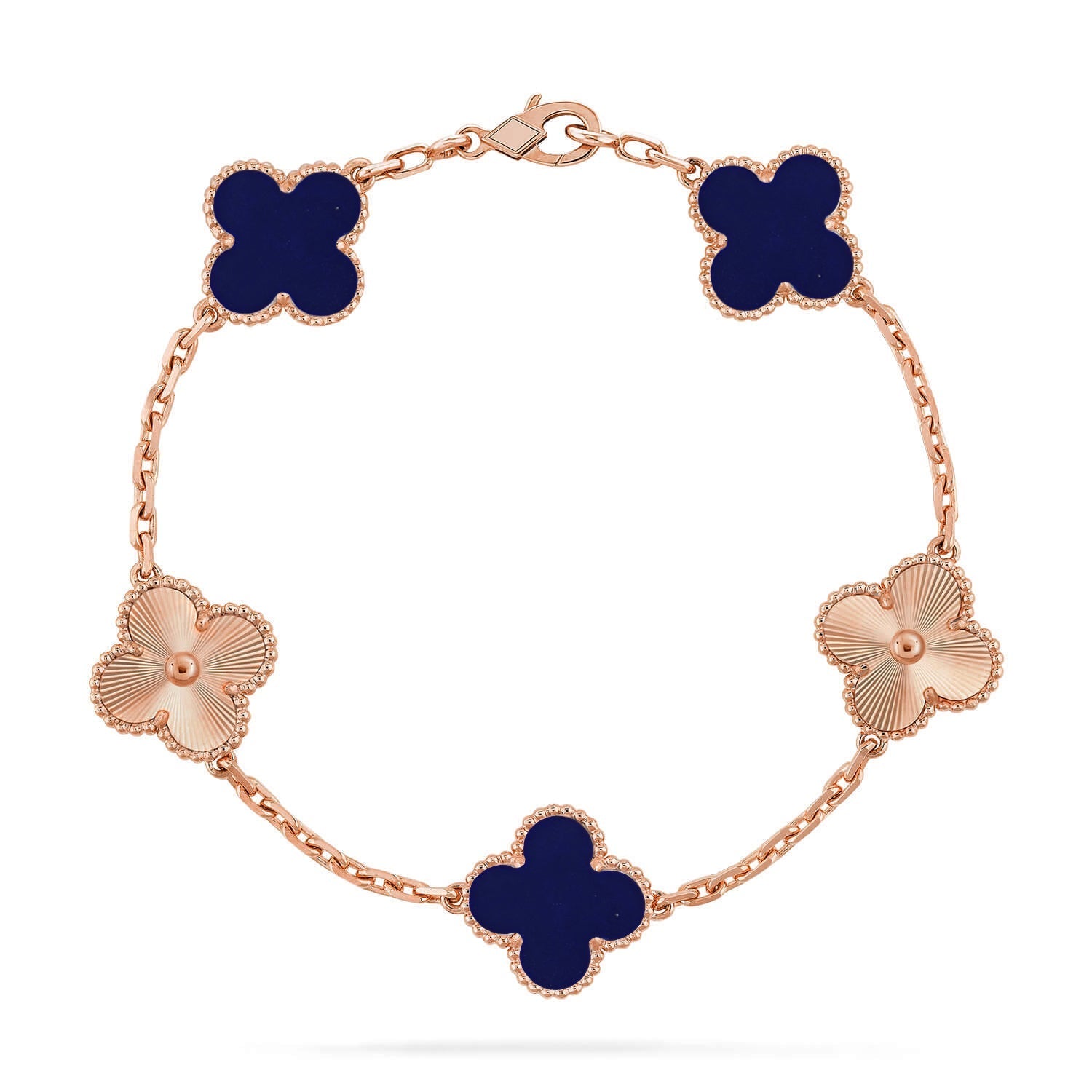 VCA CLOVER 5 MOTIF LAPIS LAZULI BRACELET COLLECTION