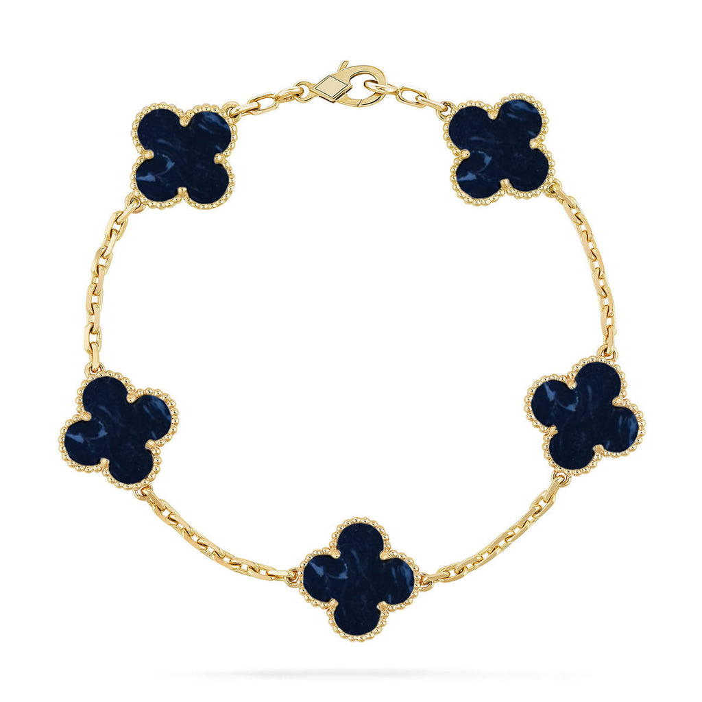 VCA CLOVER 5 MOTIF PIETERSITE BRACELET COLLECTION