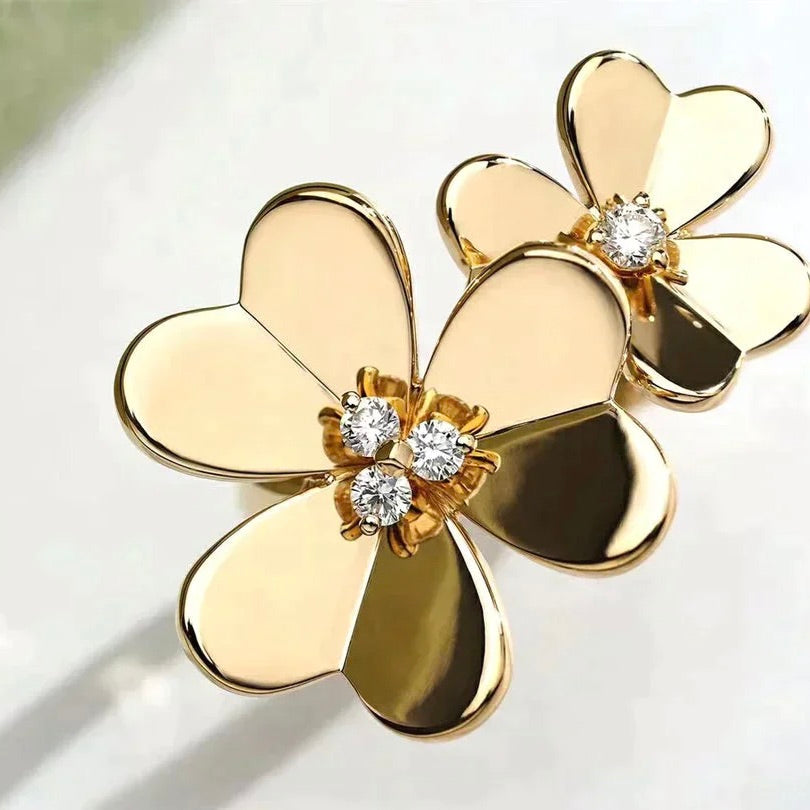 VCA CLOVER COMOS GOLD DIAMOND RING