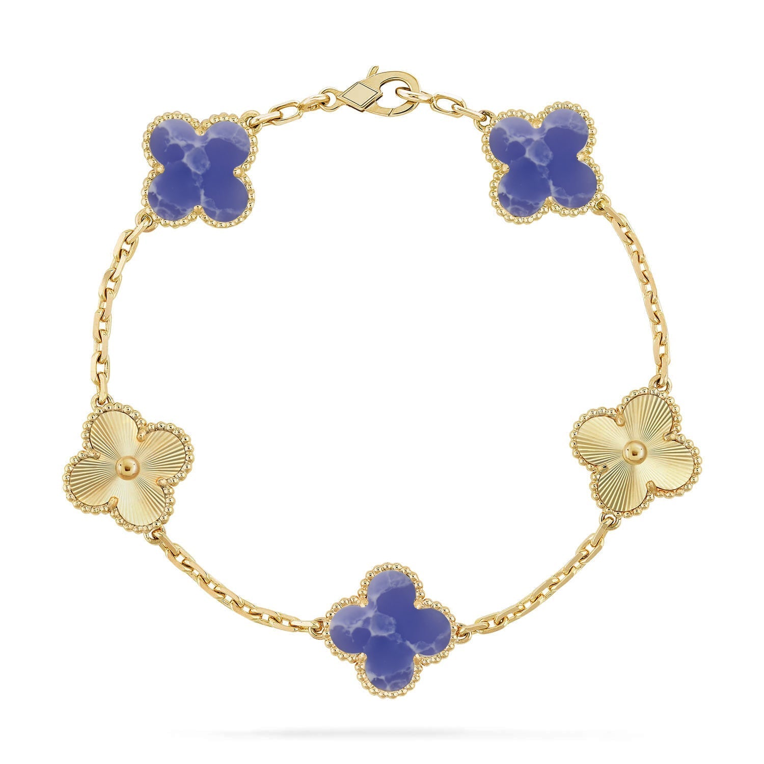 VCA CLOVER 5 MOTIF BLUE VEINS BRACELET COLLECTION