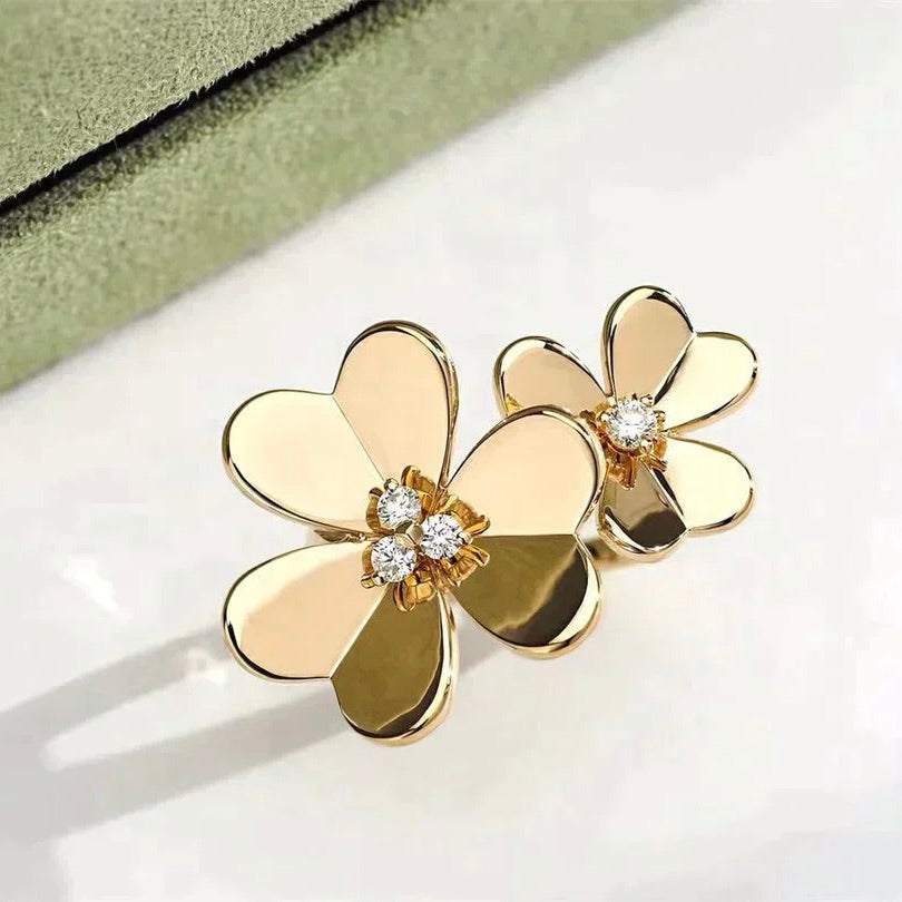 VCA CLOVER COMOS GOLD DIAMOND RING