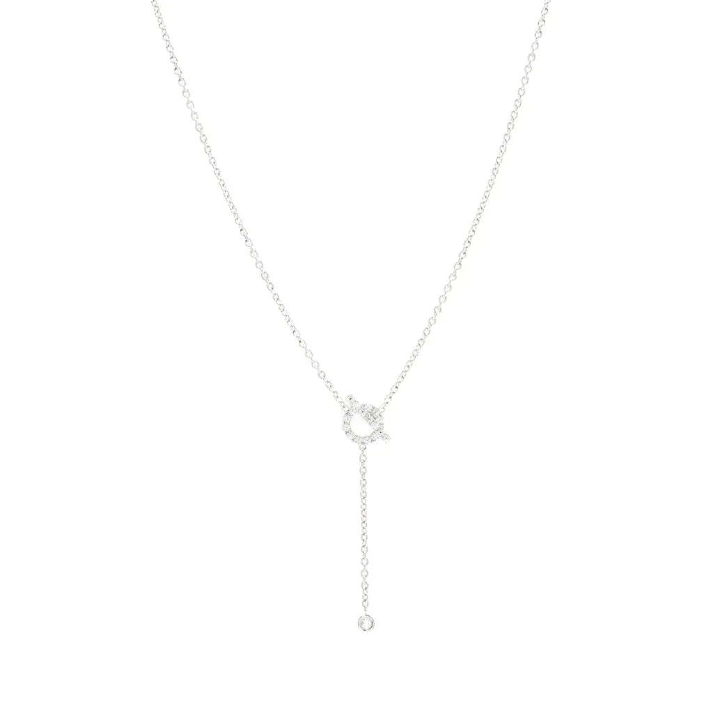 HERMES FINESSE SILVER DIAMOND NECKLACE