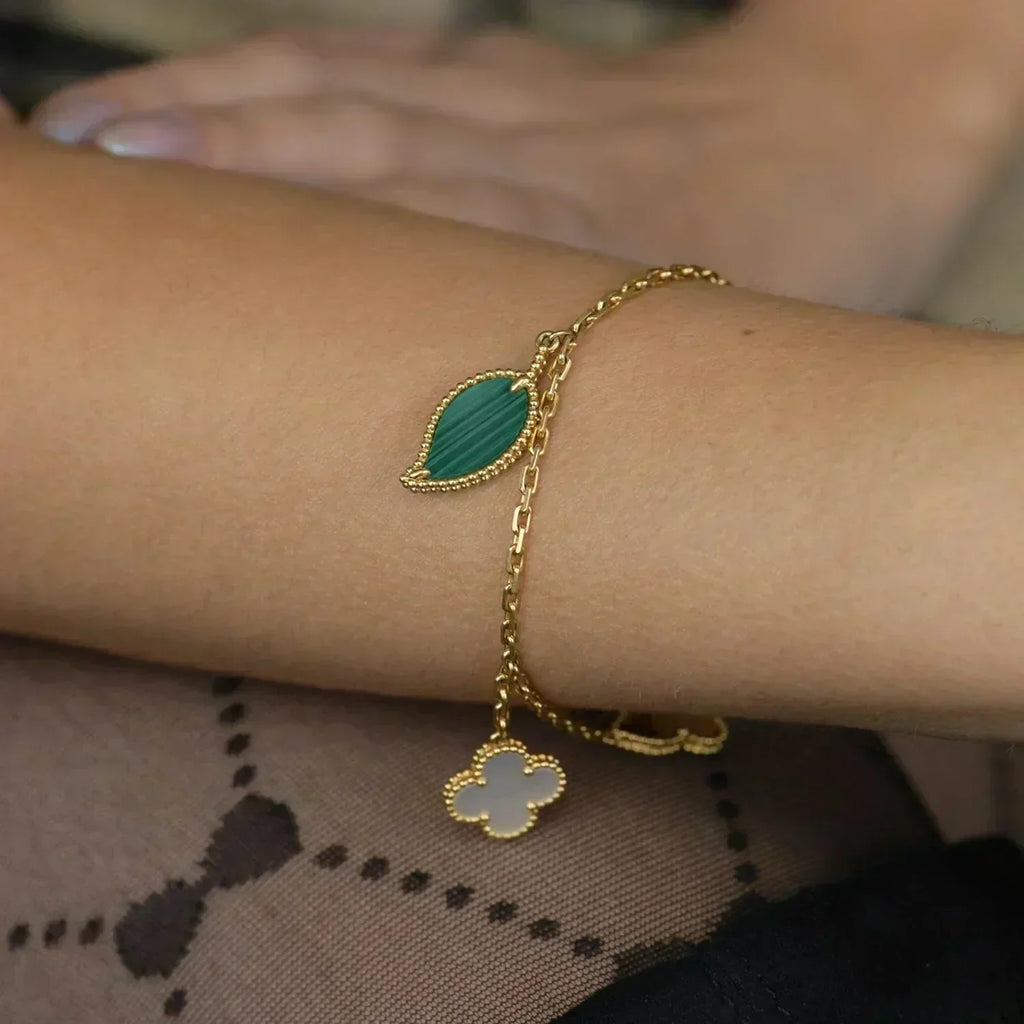 VCA LUCKY SPRING 5 MOTIF GOLD BRACELET