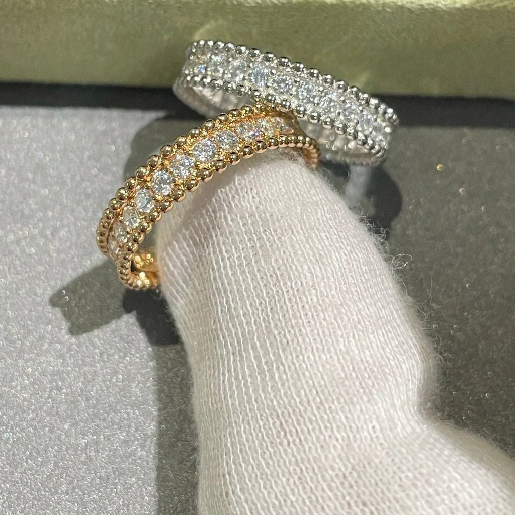 VCA PERLEE DIAMOND ROSE GOLD RING