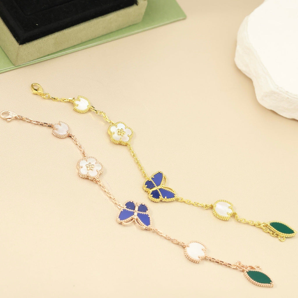 VCA LUCKY SPRING BUTTERFLY 5 MOTIF BRACELET
