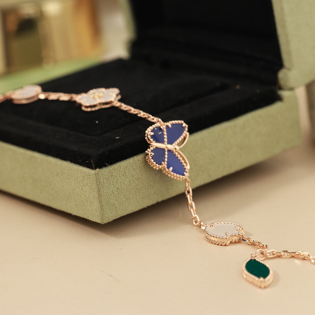 VCA LUCKY SPRING BUTTERFLY 5 MOTIF BRACELET