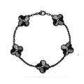 VCA CLOVER 5 MOTIF BLACK BRACELET