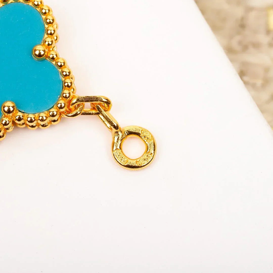 VCA CLOVER 5 MOTIF TURQUOISE BRACELET COLLECTION