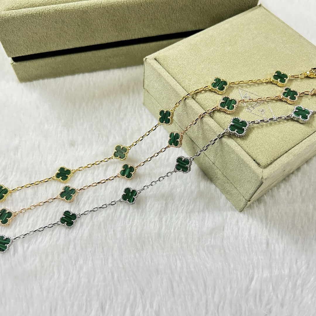 VCA CLOVER 6 MOTIF MALACHITE BRACELET