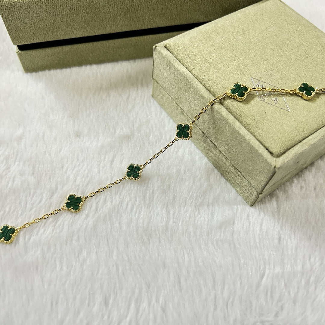 VCA CLOVER 6 MOTIF MALACHITE BRACELET