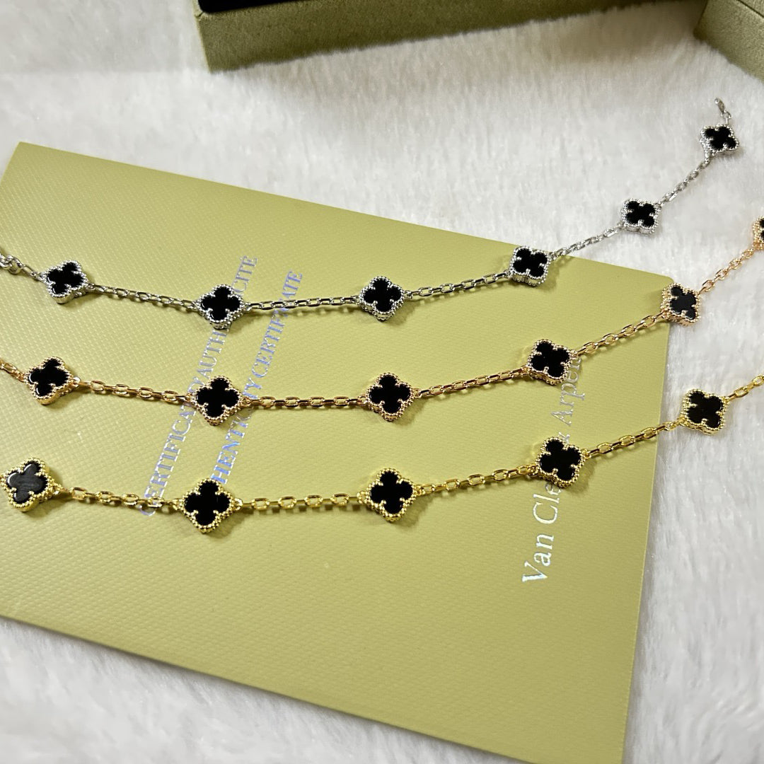 VCA CLOVER 6 MOTIF ONYXS BRACELET