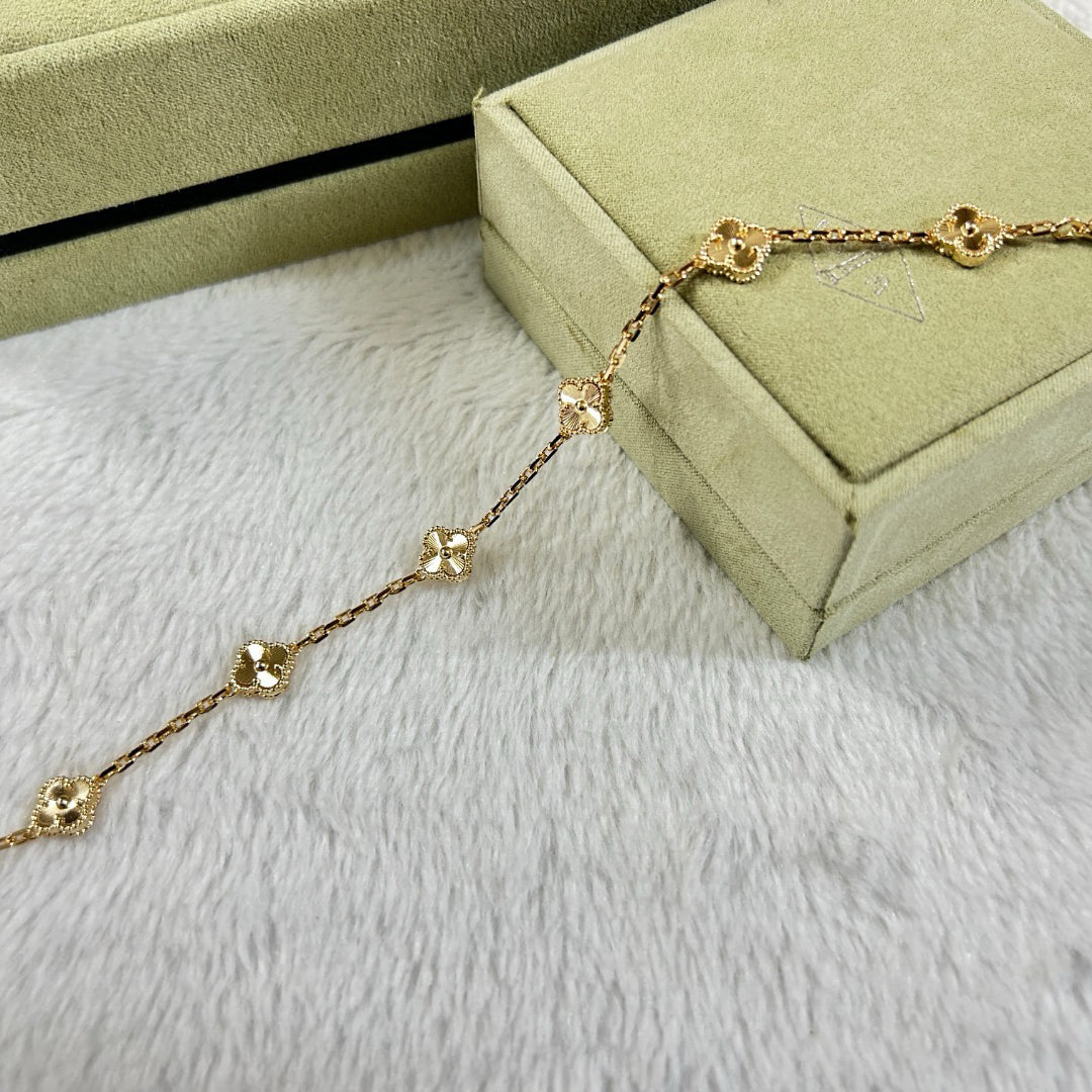 VCA CLOVER 6 MOTIF DIAMOND BRACELET