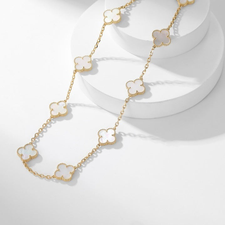 VCA CLOVER 10 MOTIFS WHITE MOTHER OF PEARL NECKLACE