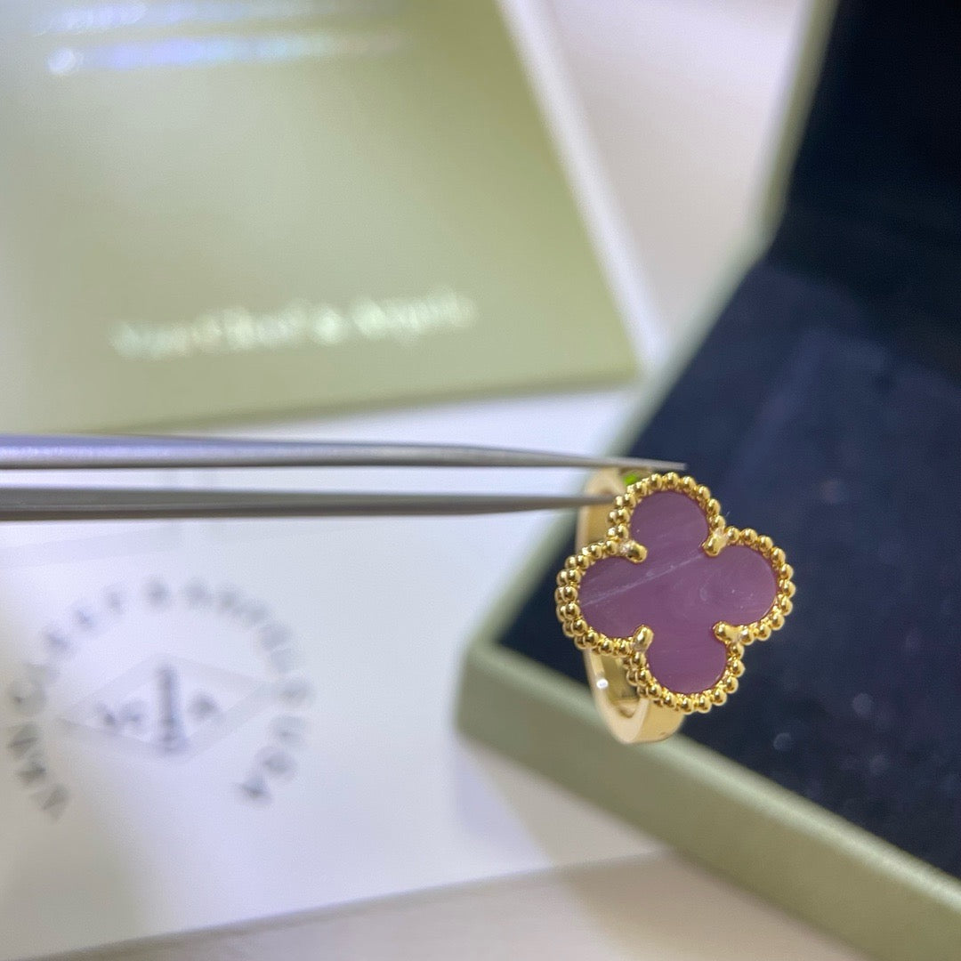 VCA CLOVER PURPLE VIOLET RING