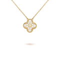 VCA CLOVER 15MM DIAMOND SINGLE FLOWER NECKLACE