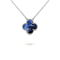 VCA CLOVER 15MM PIETERSITE NECKLACE SILVER