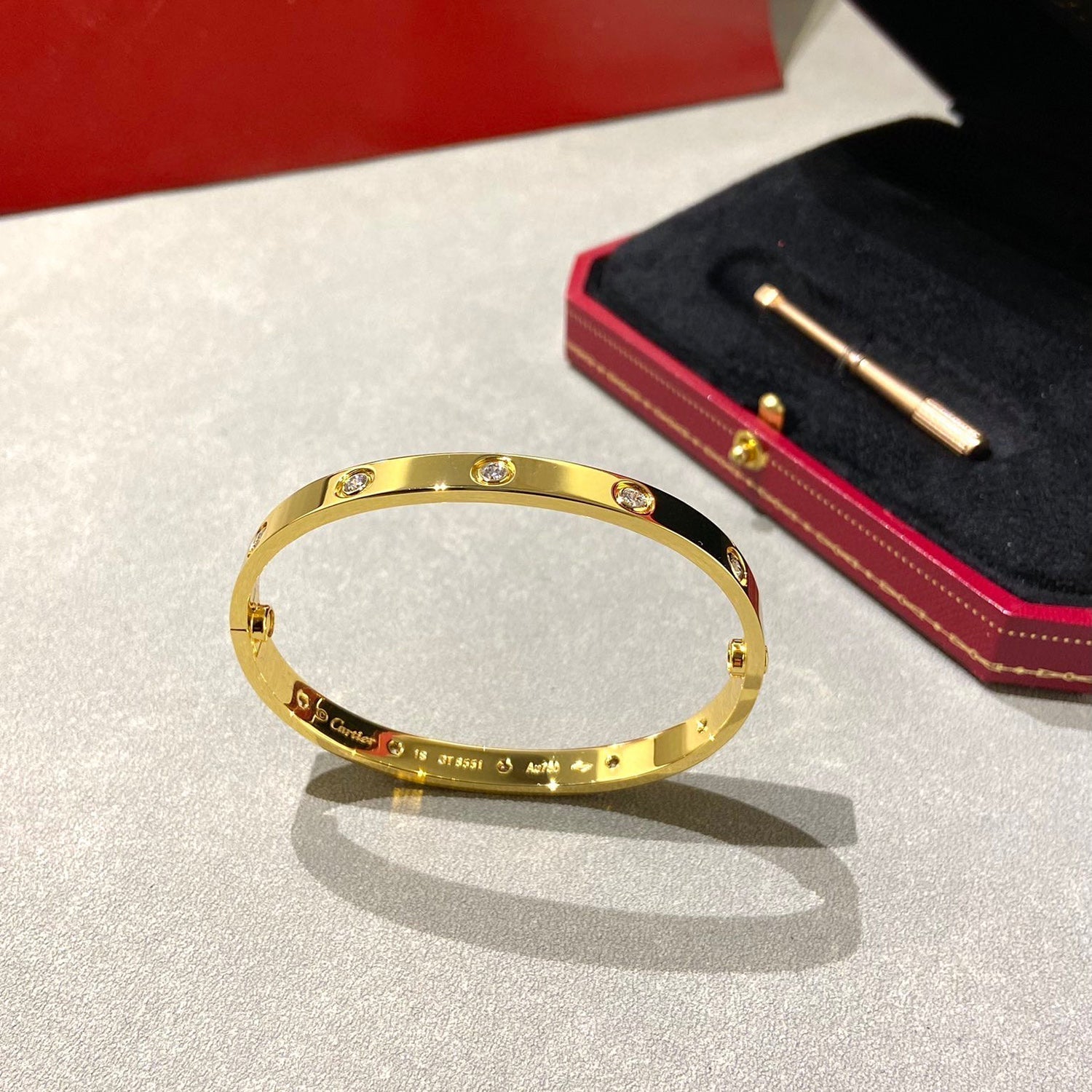 CARTIER LOVE BRACELET 6.1MM 10 DIAMONDS