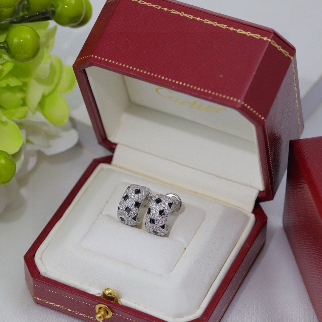 CARTIER PANTHERE EARRINGS DIAMONDS
