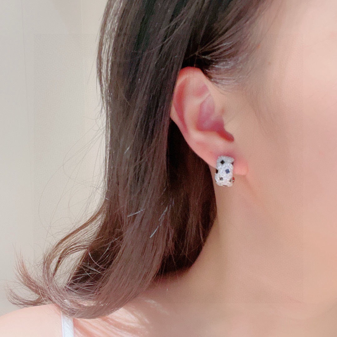 CARTIER PANTHERE EARRINGS DIAMONDS
