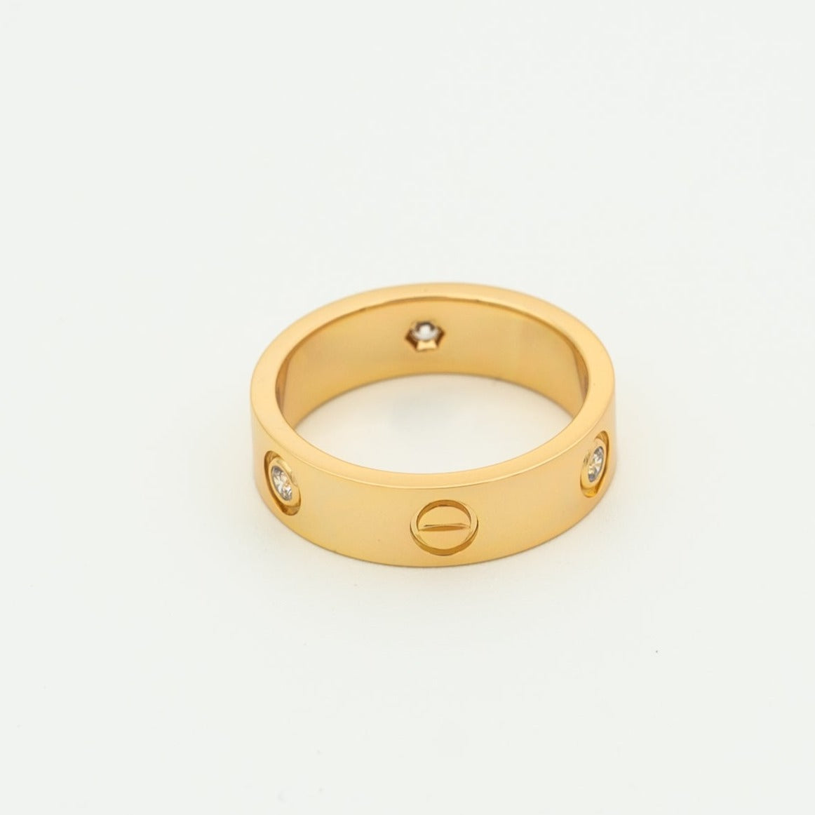 CARTIER LOVE RING 5.5MM 3 DIAMONDS PINK GOLD