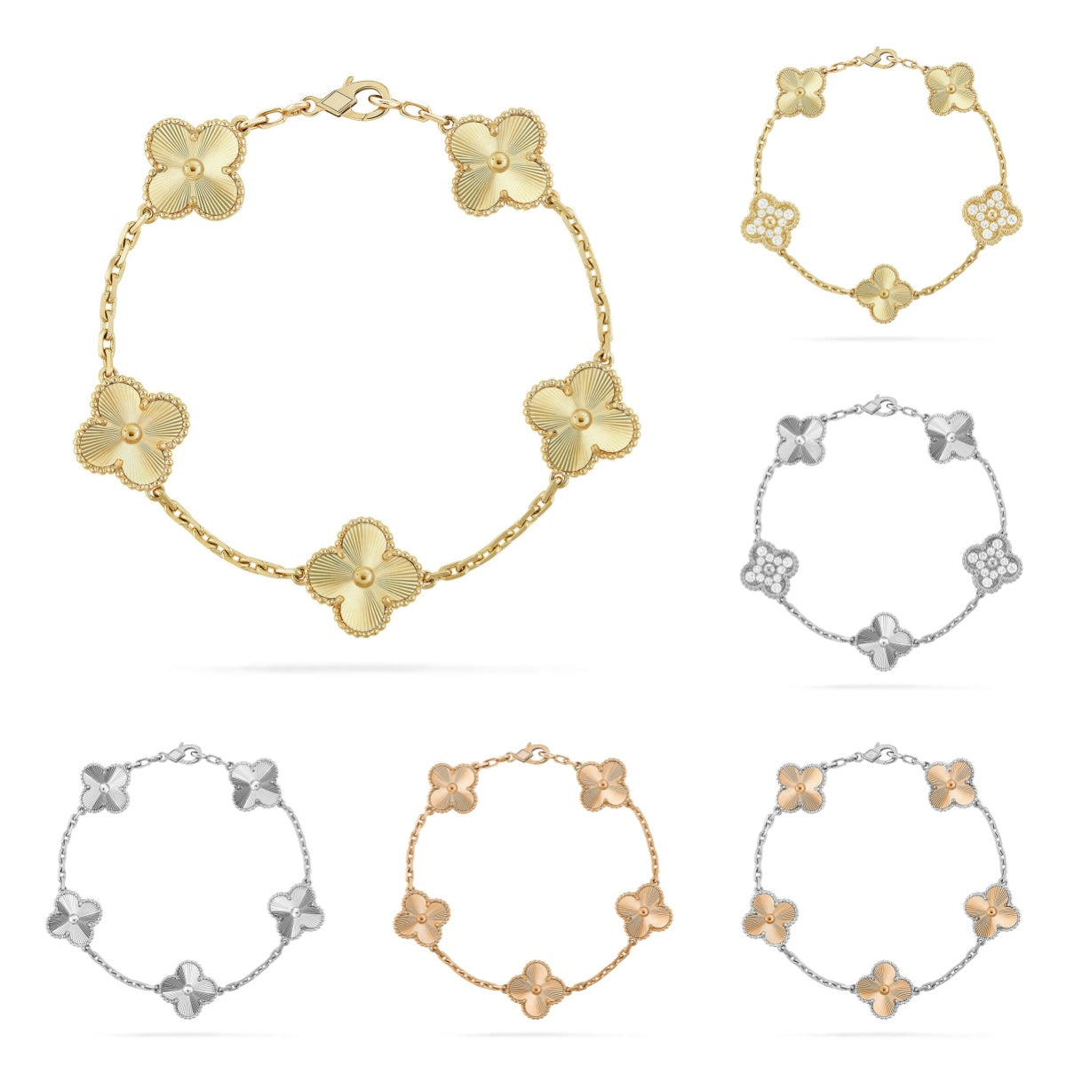VCA CLOVER 5 MOTIF LASER BRACELET COLLECTION