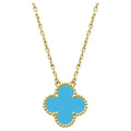 VCA CLOVER 15MM VINTAGE TURQUOISE NECKLACE
