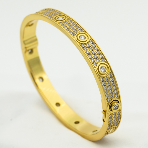 CARTIER LOVE BRACELET 6.1MM DIAMOND-PAVED 10 BIG DIAMONDS