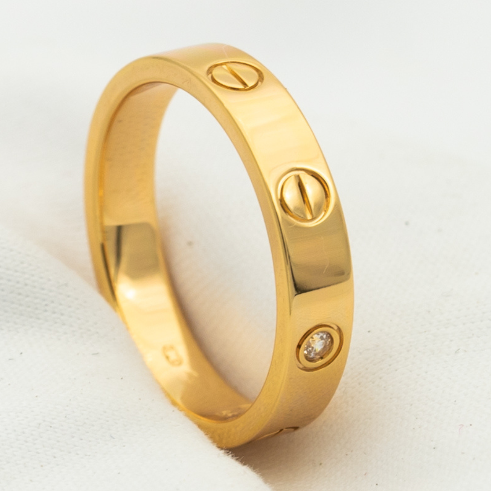 CARTIER LOVE RING 4MM 1 DIAMOND PINK GOLD